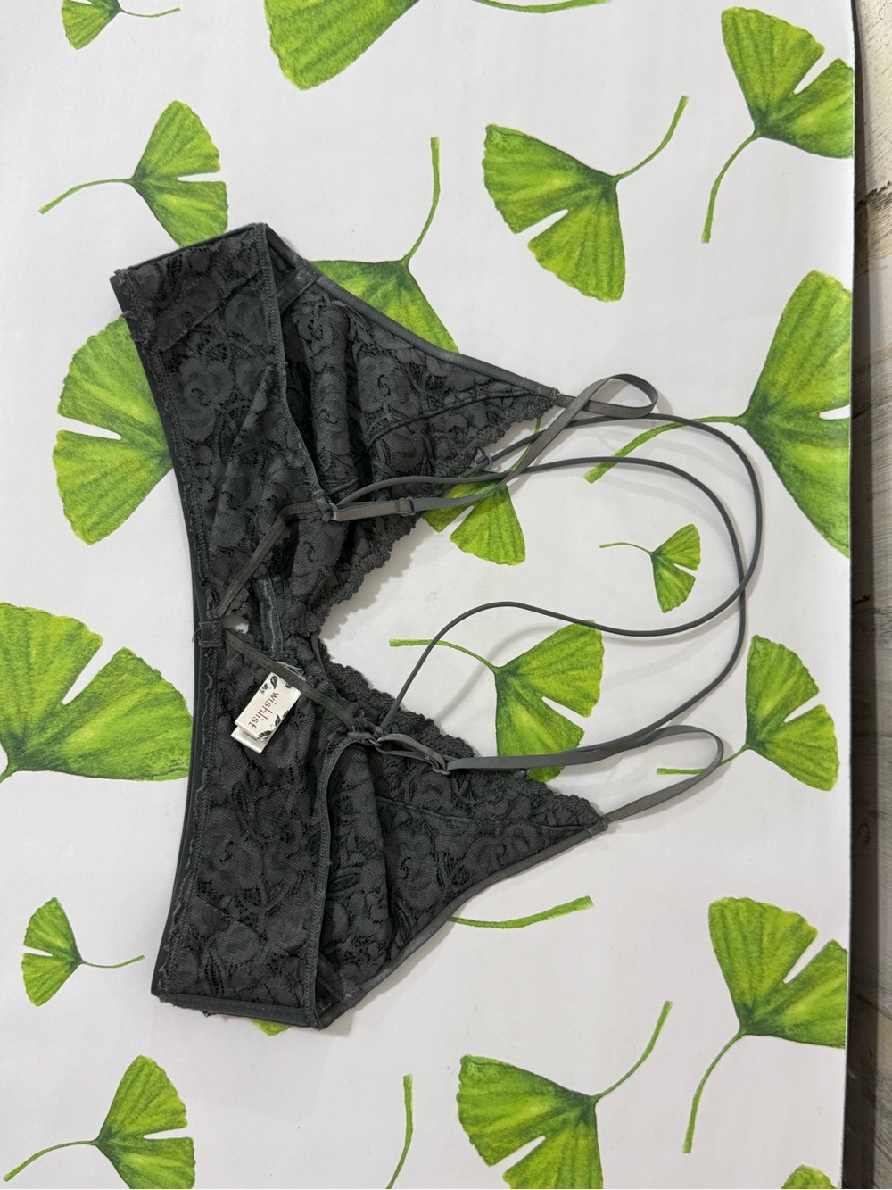 Wishlist Gray Lace Bralette with Crisscross Straps - Picture 9 of 11